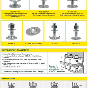 Elevator Bucket Fasteners & Joint Clamp